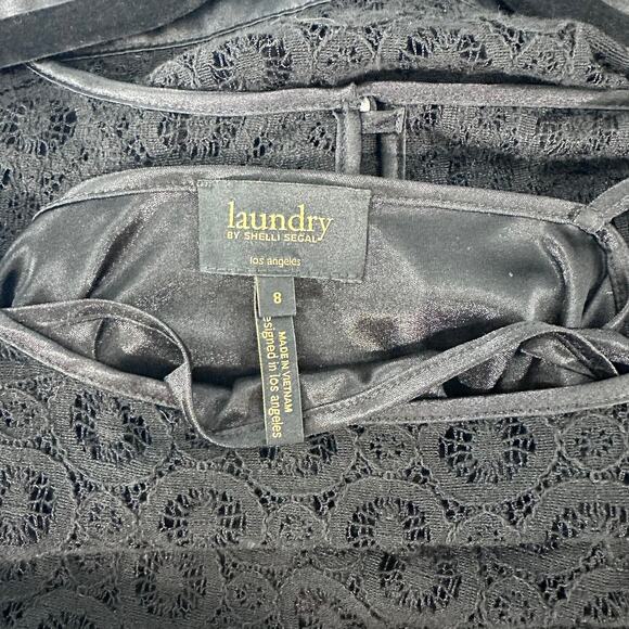 Laundry by Sheli Segal Women's sz 8 Lace Knit Dress with slip wedding guest - Picture 7 of 9